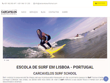 Tablet Screenshot of carcavelossurfschool.com